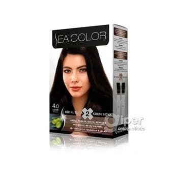 Saç üçin boýag krem "Sea Color"4.0 Goňur