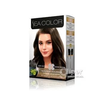 Saç üçin boýag krem "Sea Color" 6.11 Intensiw goýy kül-mele