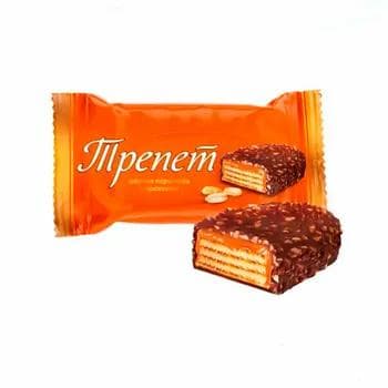 Şokolad süýji Невский кондитер "Трепет" ýumşak karamel we arahis, 250 gr (±10 gr)