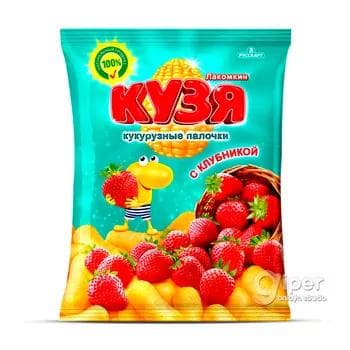 Süýji mekgejöwen taýajyklary Кузя "Лакомкин" ýertudana tagamly, 100 gr