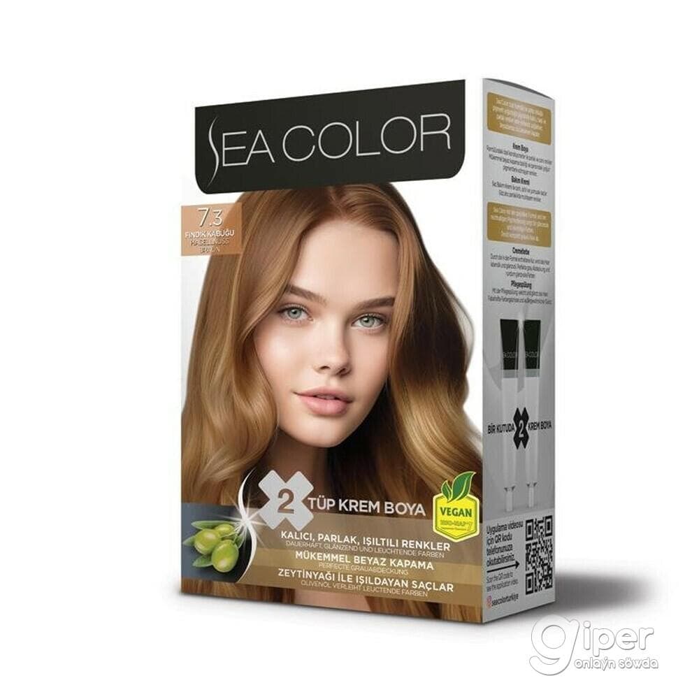 Saç üçin boýag krem "Sea Color" 7.3  funduk