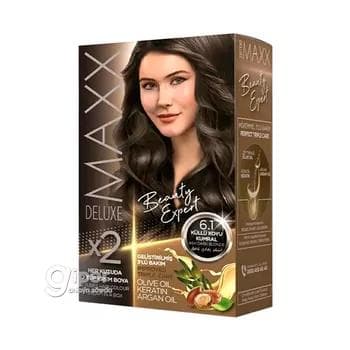 Saç üçin boýag krem Maxx Deluxe, 6.1 goýy-saryýagyz