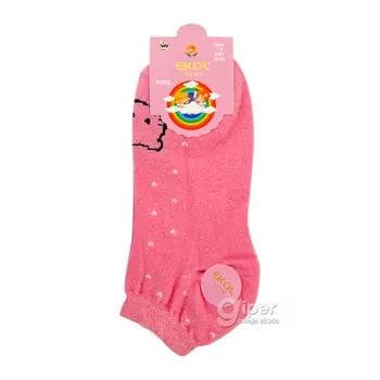 "EKOL socks" Hello Kitty короткие носки для девочек 7-9 лет (408), розовые (разм. 20-22)