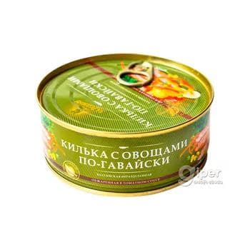Tomat sousunda gowrulan kilka "За Родину" bölünmedik, gök-önümler bilen, 240 gr