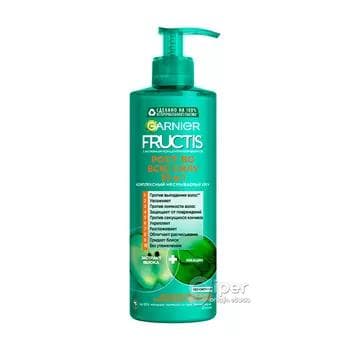 GARNIER Fructis несмываемый крем "Рост во всю силу" Укрепляющий для ослабленных волос, склонных к выпадению, 400 мл