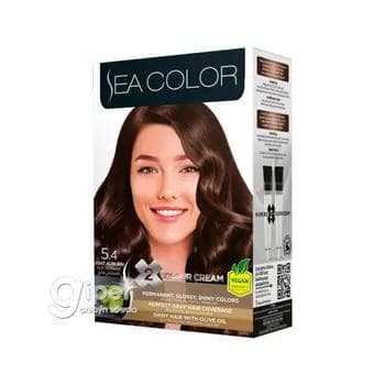 Saç üçin boýag krem "Sea Color" 5.4 açyk kaştan