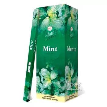 Tüsse bilen ys beriji çöpler Flute "Mint", 8 sany