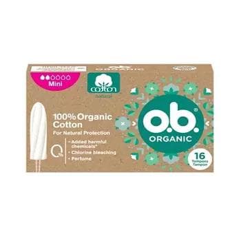 Gigiýenik tamponlary o.b. Organic Mini 2 damjaly, 16 sany