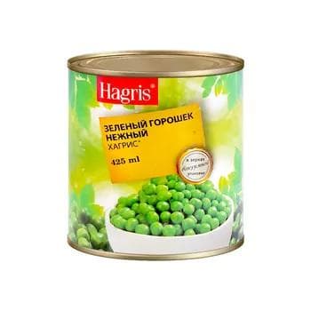 Зеленый горошек "Hagris" консервированный, 425 мл