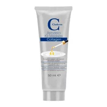 Глиняная маска для лица "Claderm" с запахом коллагена, 50 мл