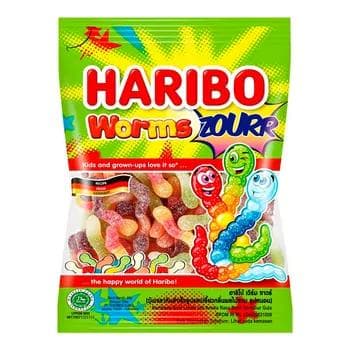 Жевательный кислые мармелад Haribo "Worms", 80 г