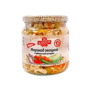 "Bakjam" маринад овощной слабокислый ассорти, 480 г