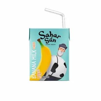 Молочный коктейль"Sahar Sun" с бананом 1,5%, 200 мл
