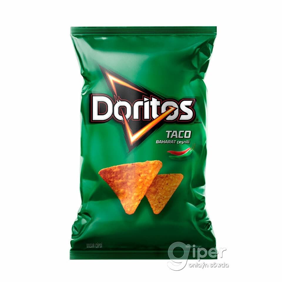 "Doritos" mekgejöwen çipsiler Taсo "Ýakymly ysly paprika", 130 gr