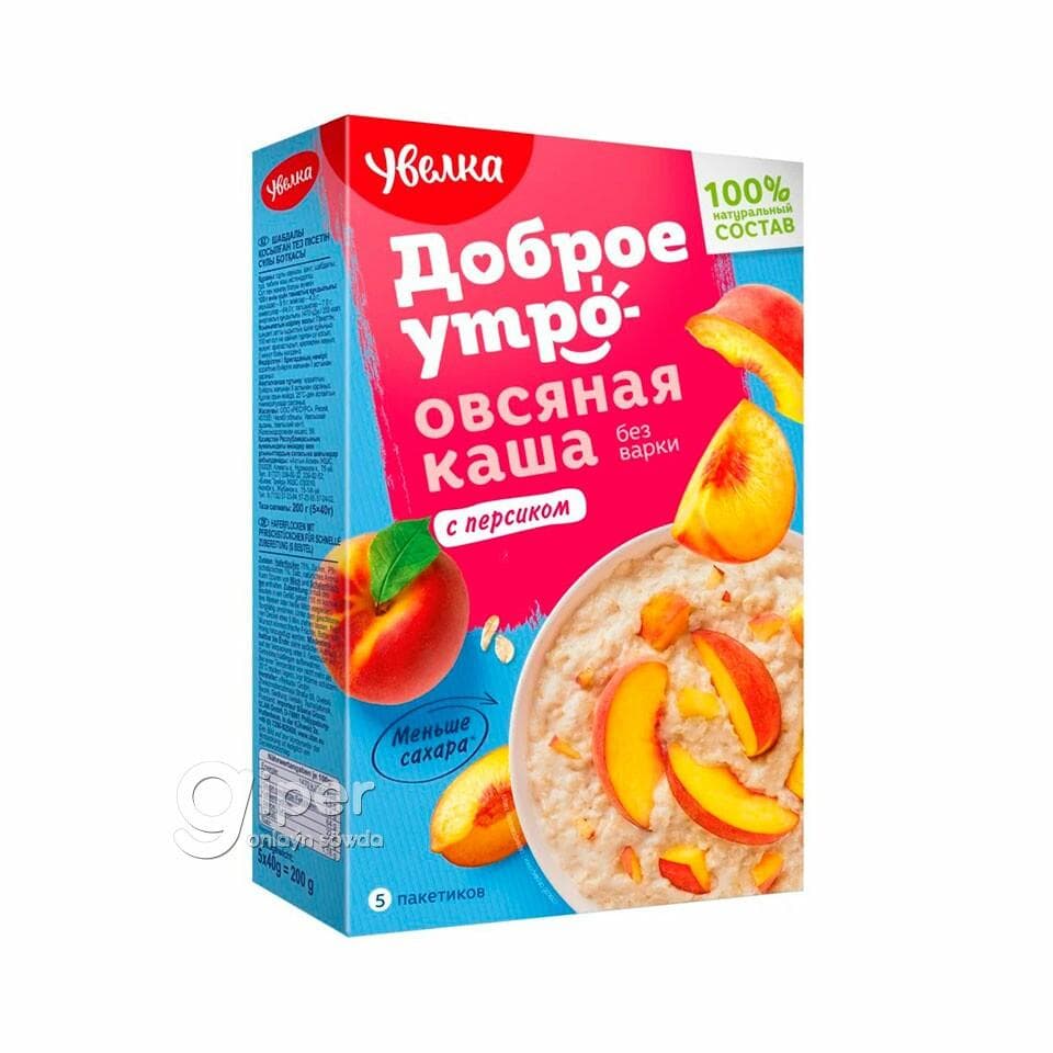 Овсяная каша "Увелка" с персиком, 5x40 г