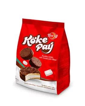 Сэндвич печенье со вкусом какао с зефирной начинкой Köke paý "Täze aý", 160 г (красный)