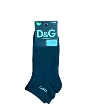 "D&G" мужские короткие носки (40-44), 1 пара (черный)