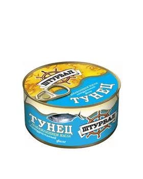 Saryýüzgüçli tunes ýag goşulan "Штурвал" file bölejikleri tebigy, 185 gr