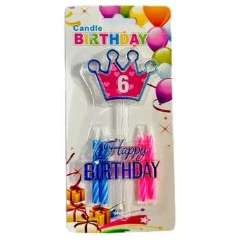 Doglan gün üçin şemler toplumy "Candle Birthday" №6