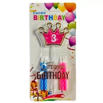 Doglan gün üçin şemler toplumy "Candle Birthday" №3