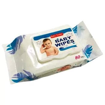 Çagalar üçin çygly süpürgiçler "Baby Wipes", 80 sany