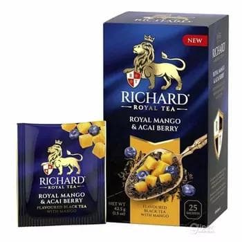 Черный чай Richard "Royal Mango & Acai Berry" 1.5 гр (25 пакетиков)