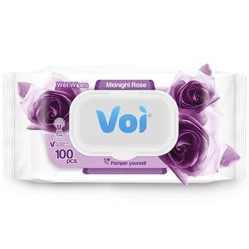 Влажные салфетки Voi "Midnight Rose", 100 шт