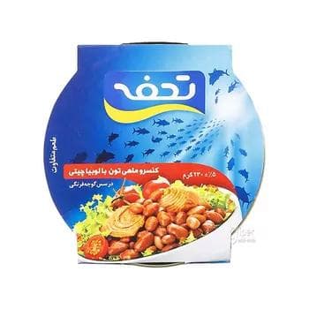 Tomat sousunda tunes balygy we bişirilen noýba "Tuna fish & Baked Beans" 230 gr