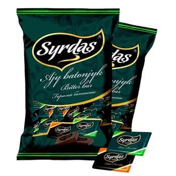 Развесные горький батончик Doganlar Ýyldyzy "Syrdaş" ассорти, 250 г (квадратный)