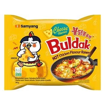 Острый лапша "Buldack" с курицей и сыром, 140 г