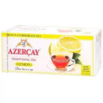 Gara çaý "Azerçay" limon tagamly, haltajykly 25 sany, 45 gr
