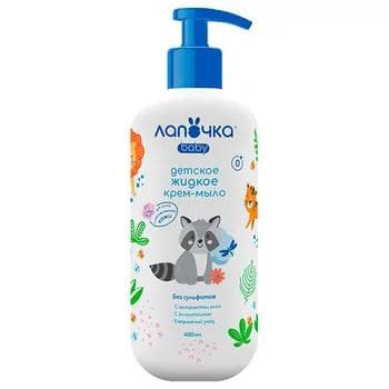 Çagalar üçin suwuk krem-sabyn "Лапочка" Aloýa ekstrakty, 0+, 400 ml