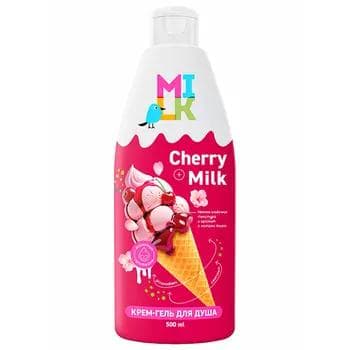 Крем-гель для душа MILK Ice-cream Молоко и вишни, 500 мл