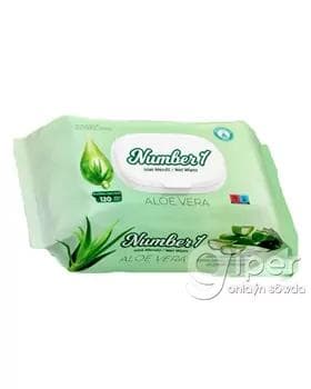 Влажные салфетки Number 1 "Aloe Vera", 120 шт