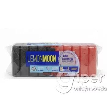 Губки для мытья посуды "Lemonmoon" 10 шт (размер L)