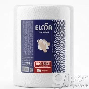 Kagyz polotensa ELMA "Big size paper towels" 3 gatly, 1 rulon