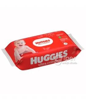 Çagalar üçin çygly süpürgiç Huggies "Aloe" 56 sany
