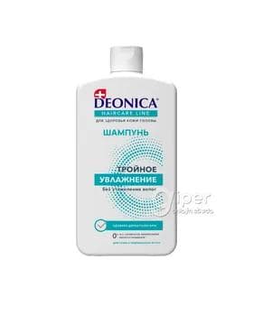 Şampun Deonica "Nemlendiriji" gury we zeper ýeten saçlar üçin, 750 ml