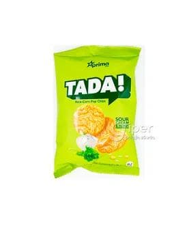 Çipsiler "TADA"  gaýmak we gök ot tagamly, 20 gr