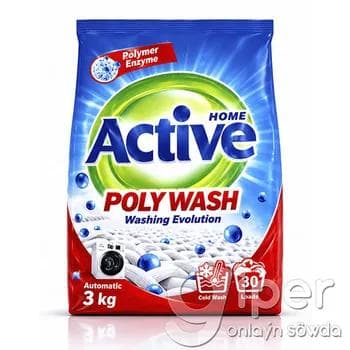 Awtomat kir ýuwujy serişde ak we açyk reňkli egin-eşikler üçin "Active Home" 3 kg