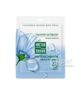 Ýüz üçin maska Чистая линия "Экстракт василька" intensiw nemlendirme, 19 gr