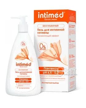 Intim gigiýenasy üçin gel "intimed" Nemlendirji täsir, 200 ml