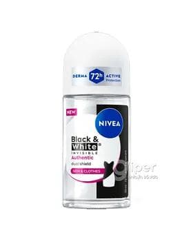 Antiperspirant Nivea "Black & White Authentic" (rolik) 50 ml