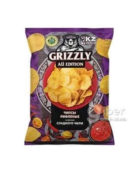 Ýeralmadan çipsy "GRIZZLY" çili, 55 gr