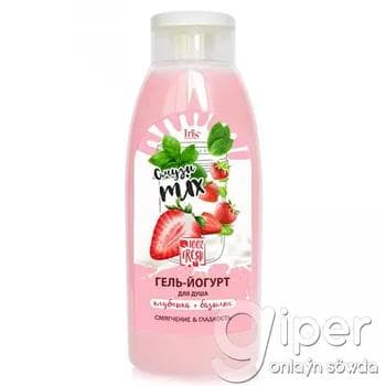 Duş üçin gel-ýogurt Iris Cosmetic "Смузи MIX" Ýertudana & Bazilik 520 ml