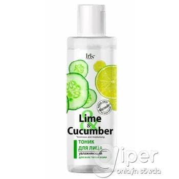 Ýüz üçin tonik çyglandyryjy Iris Cosmetic "Laým & Hyýar" 200 ml