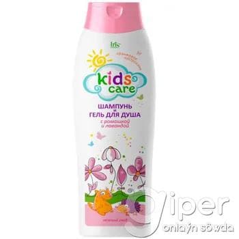 Çopantelpek we lawandaly çagalar üçin şampun we duş geli Iris Cosmetic "Kids Care" 400 ml