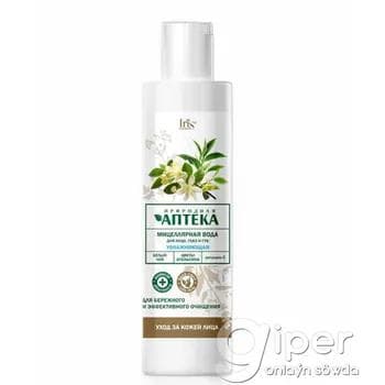 Çyglandyryjy misellar suwy ýüz, göz we dodak üçin Iris Cosmetic "Природная Aптека" 250 ml