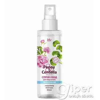 Çyglandyryjy ýüz we beden spreý-idegi Iris Cosmetic "Peony & Centella" 200 ml