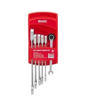 Набор реверсивных трещоточных ключей 6 в 1 Ronix RH-2173